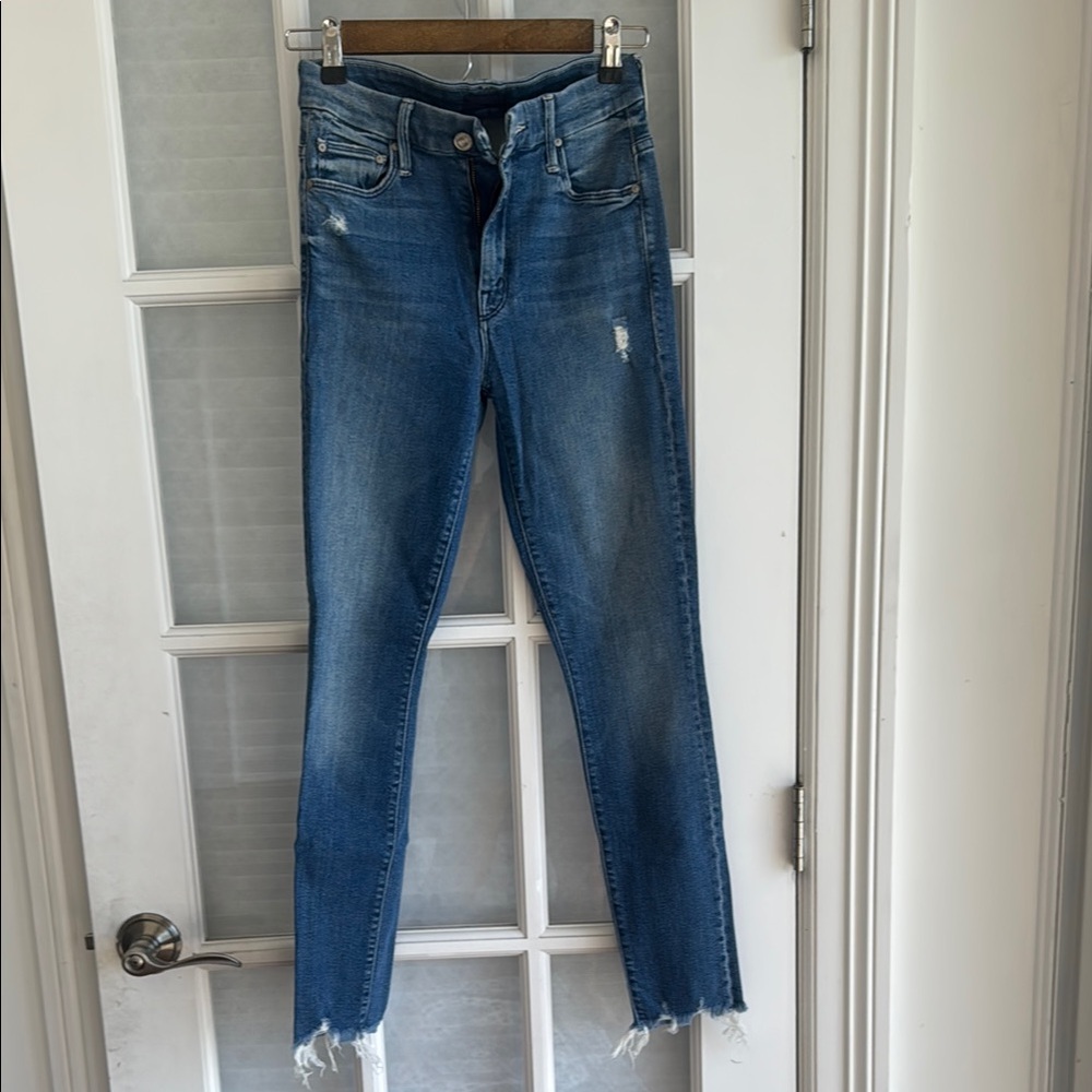 MOTHER Denim RAINBOW Pocket Jeans High Waisted Chew Dancing the Hula Size 24 - Picture 15 of 15